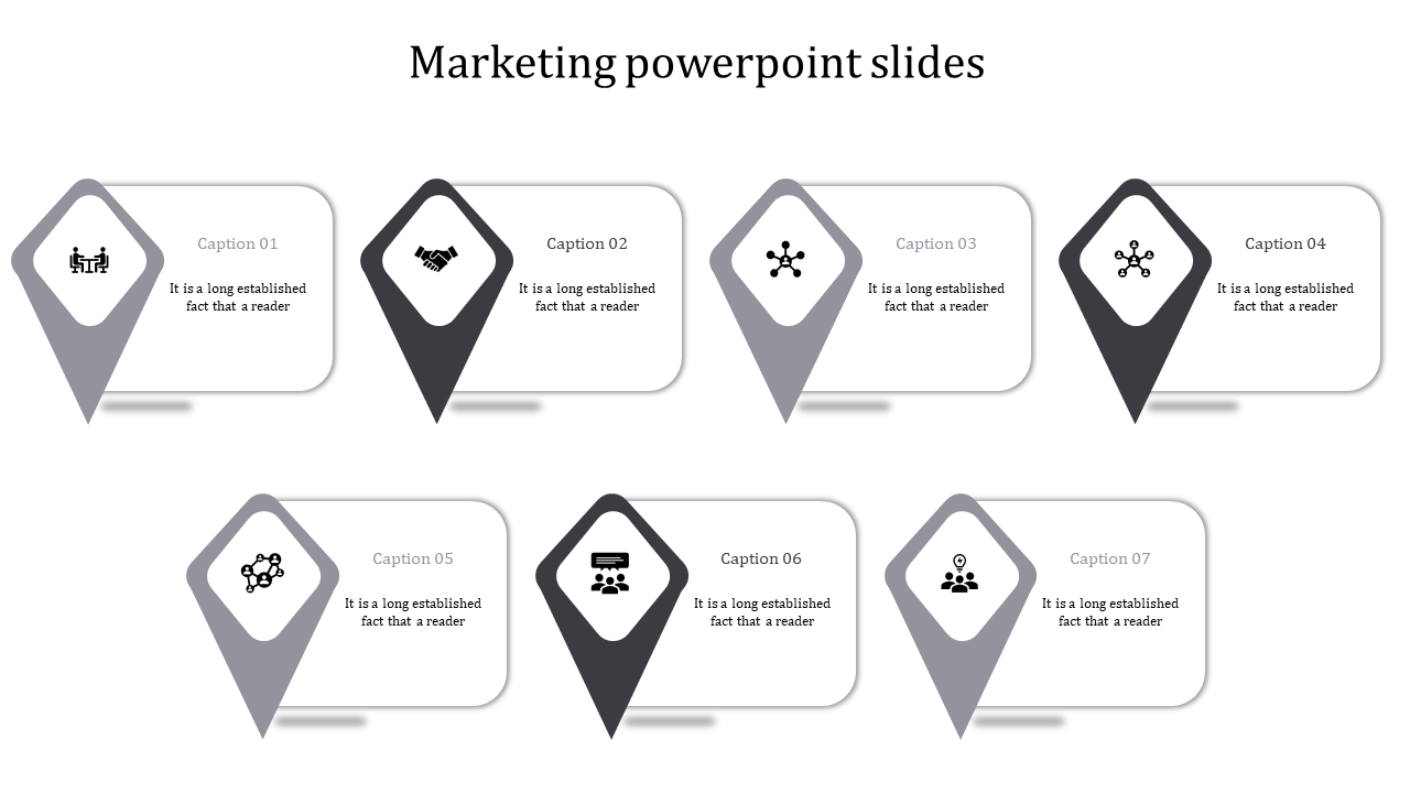 Use Marketing PowerPoint Slide With Grey Color Slide